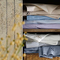 Cotton Oxford Stripe Bed Sheet Set, alternative image