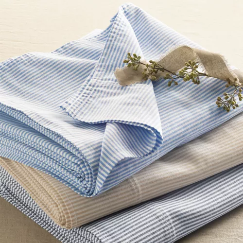 Cotton Oxford Stripe Bed Sheet Set, alternative image