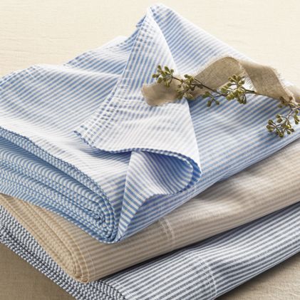 Cotton Oxford Stripe Bed Sheets - image 1