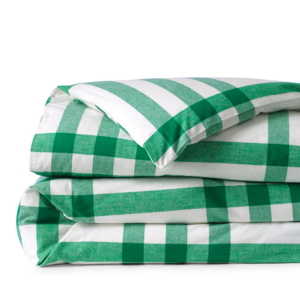 Luxe Supima Cotton Flannel Printed Duvet Bed Cover 6oz Lands' End