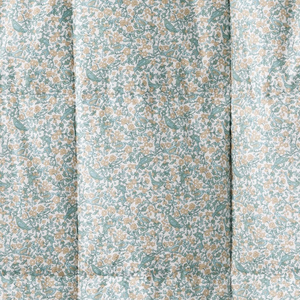100% Cotton - Small Blue & Aqua Ditsy Floral Print on Ivory - Quality –  House of Haberdashery