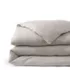 Garment Washed Flax Linen Chambray Breathable Duvet Bed Cover, alternative image