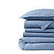 Garment Washed Belgian Flax Linen Chambray Breathable Duvet Bed Cover, Front