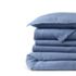 Garment Washed Flax Linen Chambray Breathable Duvet Bed Cover, Front
