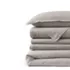 Garment Washed Flax Linen Chambray Breathable Duvet Bed Cover, Front