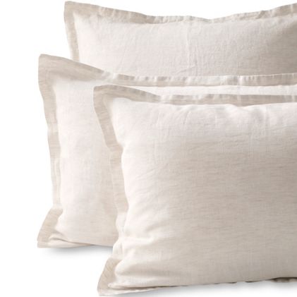 Garment Washed Flax Linen Chambray Breathable Duvet Bed Cover - primary