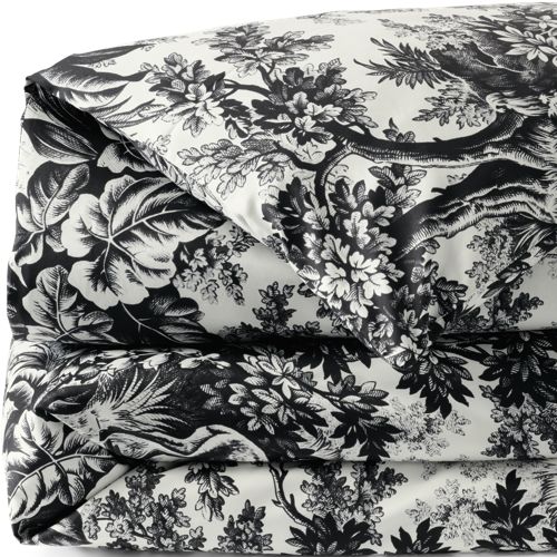Ivory/Black Slate Toile