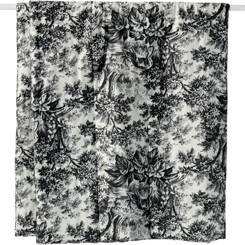 Ivory/Black Slate Toile