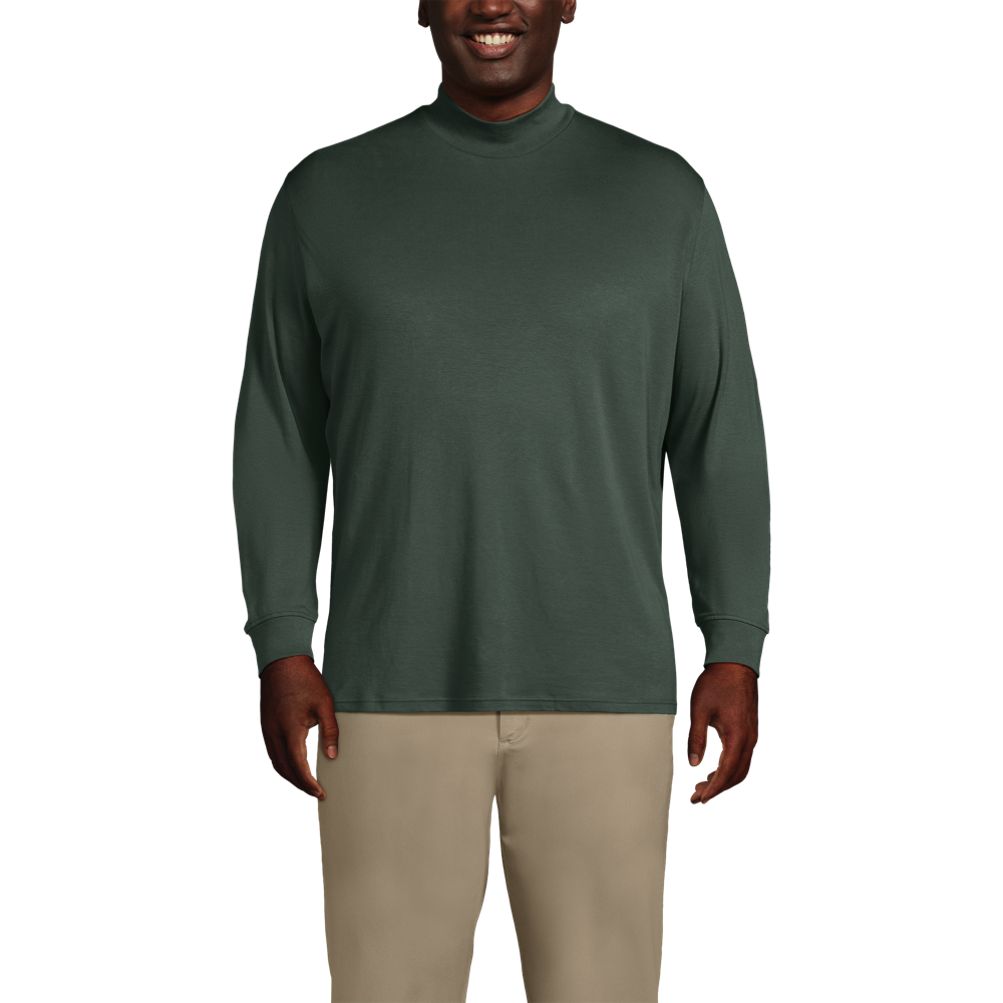 Long Sleeve Lands' End Men's Tall Super Soft Supima Mock