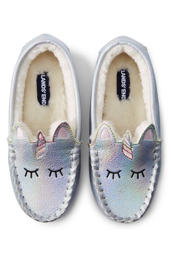 glitter moccasin slippers