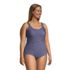 Women's Plus Size Scoop Neck Tugless Sporty One Piece Swimsuit, alternative image