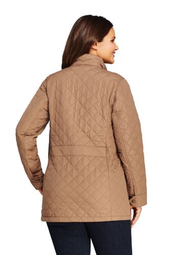 Women S Plus Size Insulated Quilted Barn Long Jacket Plus Size