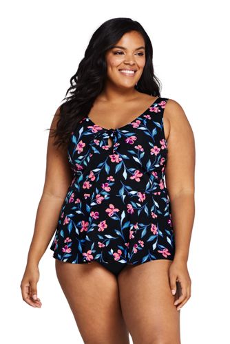 plus size peplum swim top