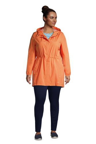 plus size packable rain jacket