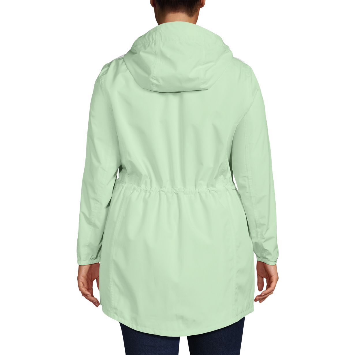 Women's Petite Waterproof Hooded Packable Raincoat