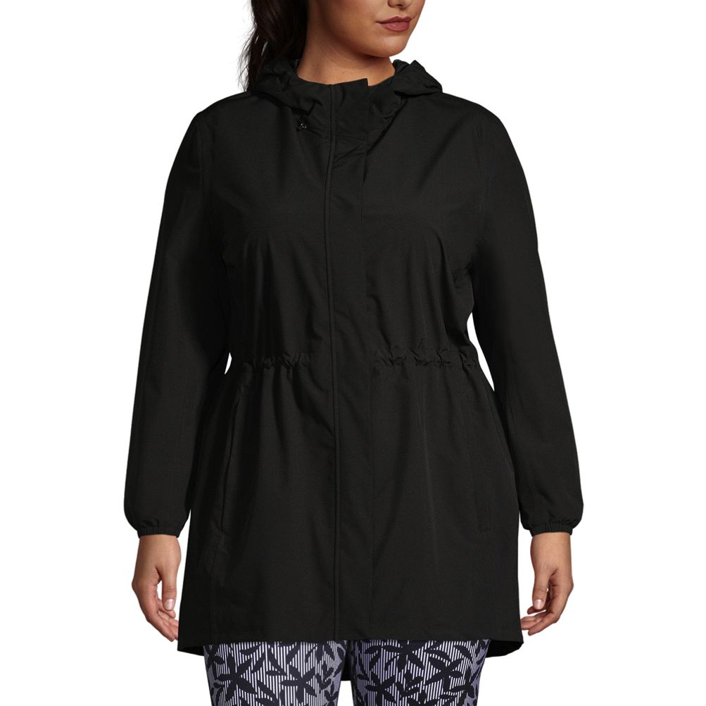 Kenya Såvel bunker Women's Plus Size Waterproof Hooded Packable Raincoat | Lands' End