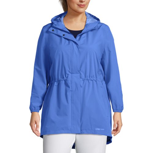 Women s Waterproof Hooded Packable Raincoat Lands End