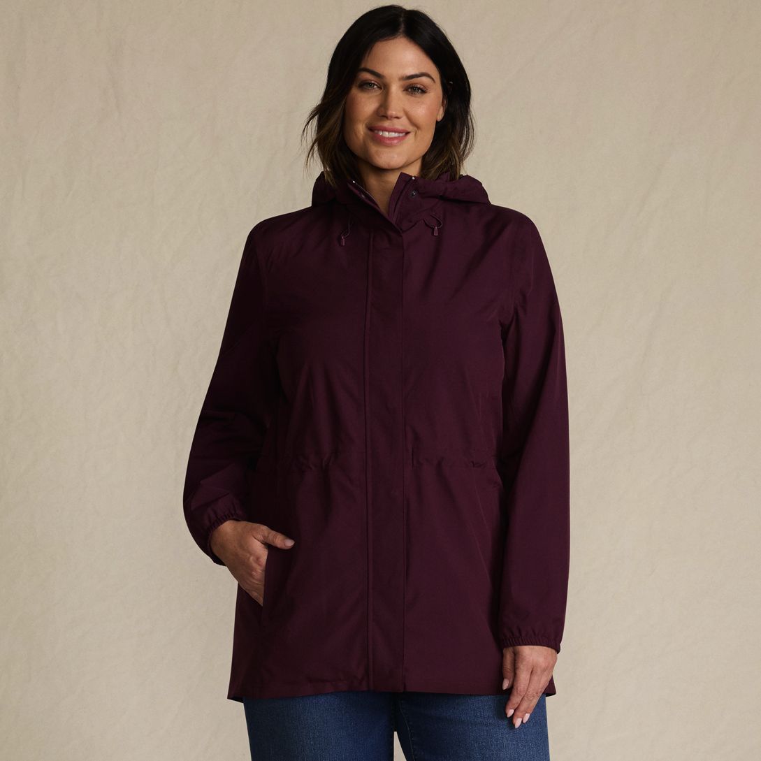 Women's Waterproof Hooded Packable Raincoat