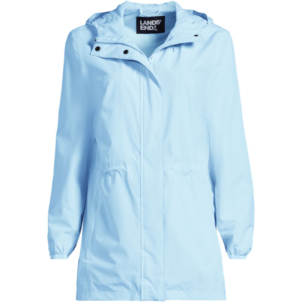 Light blue raincoat women's best sale