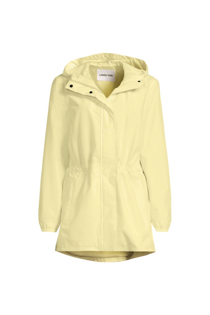 Lands' End Squall Packable Waterproof Raincoat In Orange