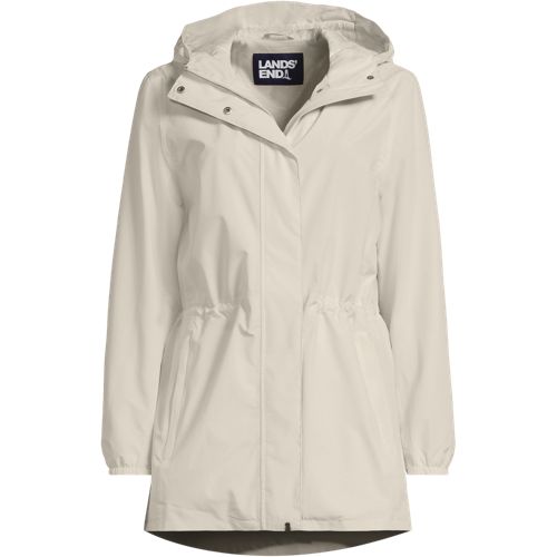  Lands' End Wasserdichte Regenjacke Squall Mit Packfach, Damen, Größe:36-38 Petite, Weiß, Polyester, By Lands' End 