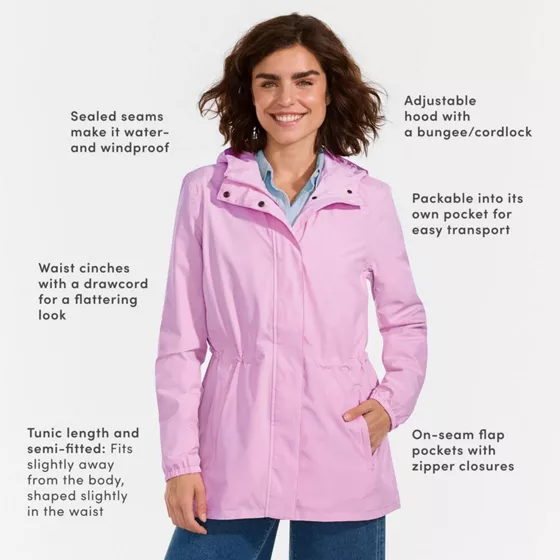 Plus Size Squall Packable Waterproof Raincoat - primary