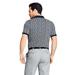 Men's Short Sleeve Pattern Supima Polo Shirt, Back
