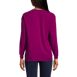 Women's Long Sleeve V-neck Button Shoulder Crepe Blouse, Back