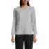 Women's Long Sleeve V-neck Button Shoulder Crepe Blouse, Front