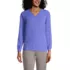 Women's Long Sleeve V-neck Button Shoulder Crepe Blouse, Front