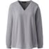 Women's Long Sleeve V-neck Button Shoulder Crepe Blouse, Front