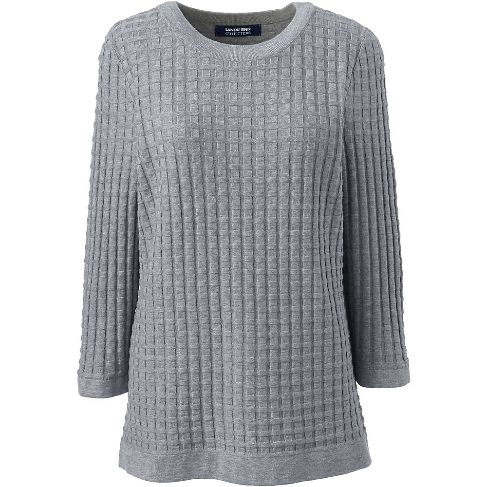 Women's Cotton Modal Textured Sweater, Front