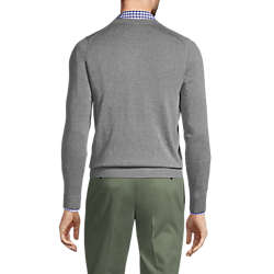 Men's Cotton Modal Tailored Fit V-neck Sweater, Back