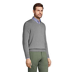 Men's Cotton Modal Tailored Fit V-neck Sweater, alternative image