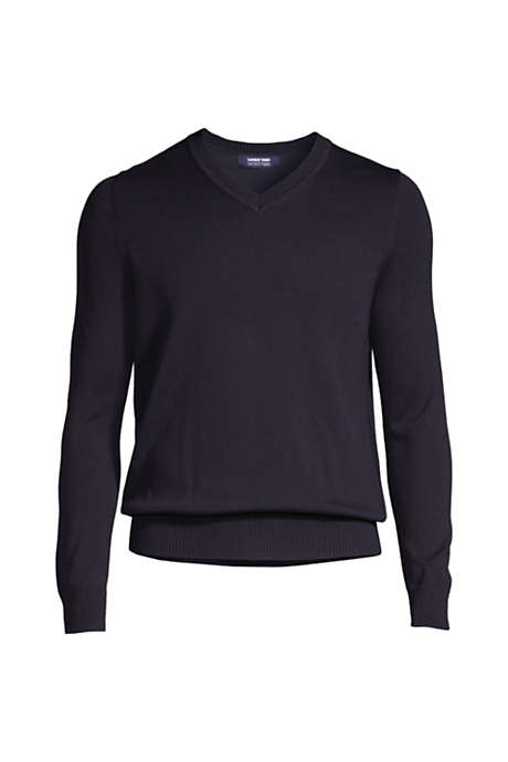 Men's Cotton Modal Tailored Fit V-neck Sweater
