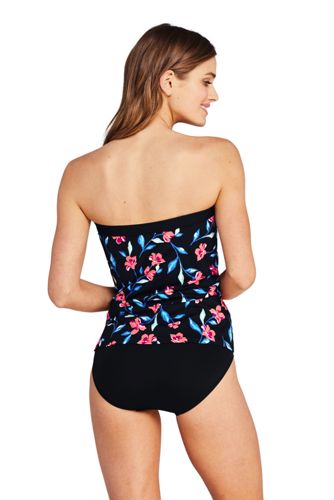 strapless bandeau tankini