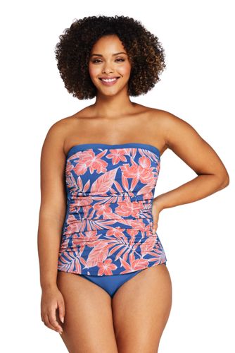 plus size bandeau tankini tops