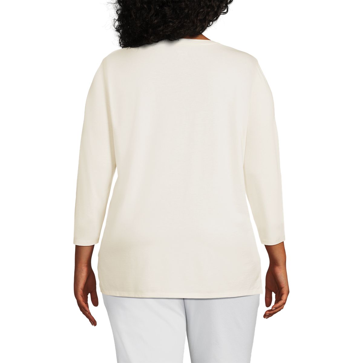 Women's Plus Size 3/4 Sleeve Cotton Supima Tunic