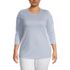 Women's Plus Size 3/4 Sleeve Cotton Supima Tunic, Front