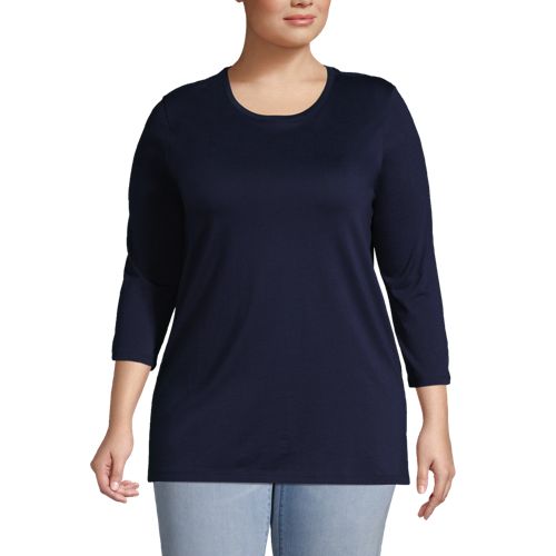 Women's Cotton Polyester 3/4 Sleeve Interlock Johnny Collar