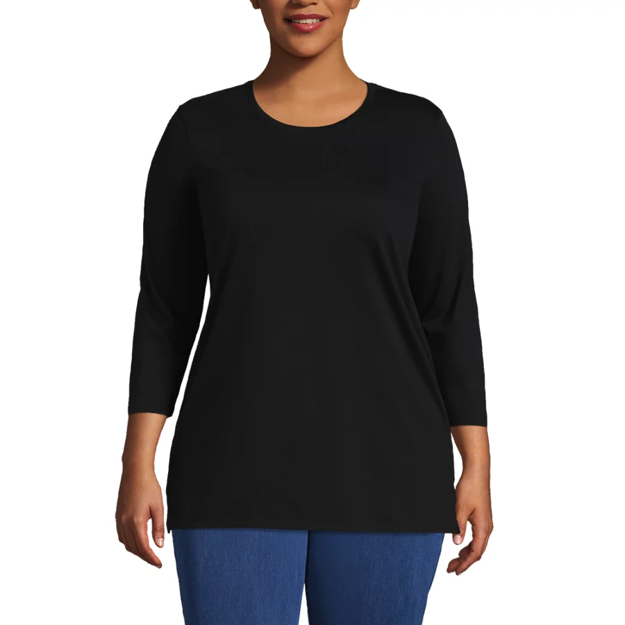 Women's 34 Sleeve Cotton Supima Tunic view 3