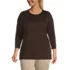 Women's Plus Size 3/4 Sleeve Cotton Supima Tunic, Front