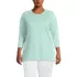 Women's Plus Size 3/4 Sleeve Cotton Supima Tunic, Front