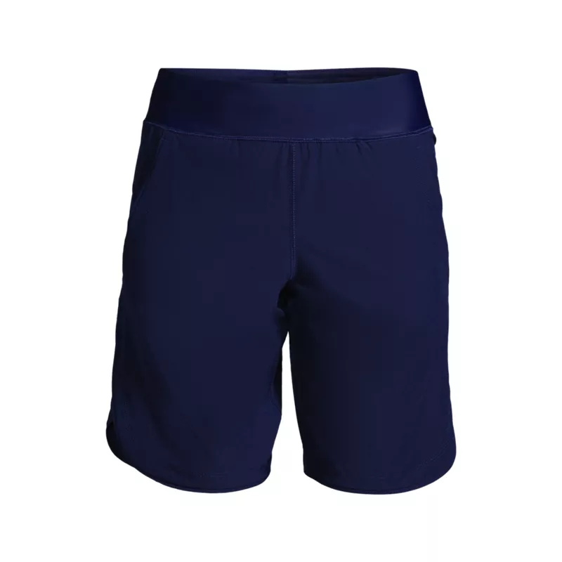 Women's Plus Size Sunshade UPF 50 9" Board Shorts with Panty, Front
