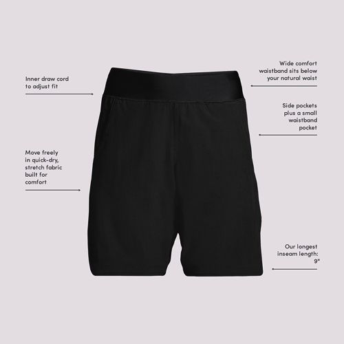 Women's 9" Board Shorts with Panty, alternative image