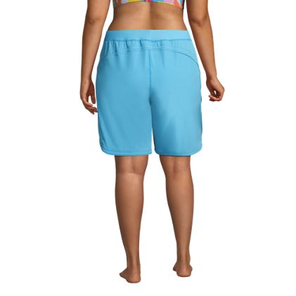 Women's Plus Size 9" Board Shorts with Panty - image 2