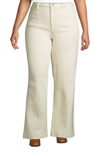 plus size high waisted white pants
