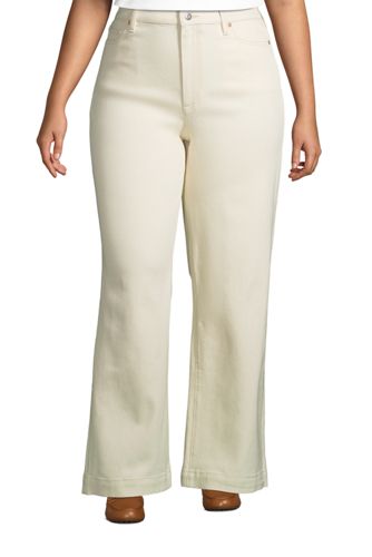 plus size white wide leg jeans