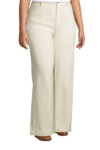 plus size white wide leg jeans