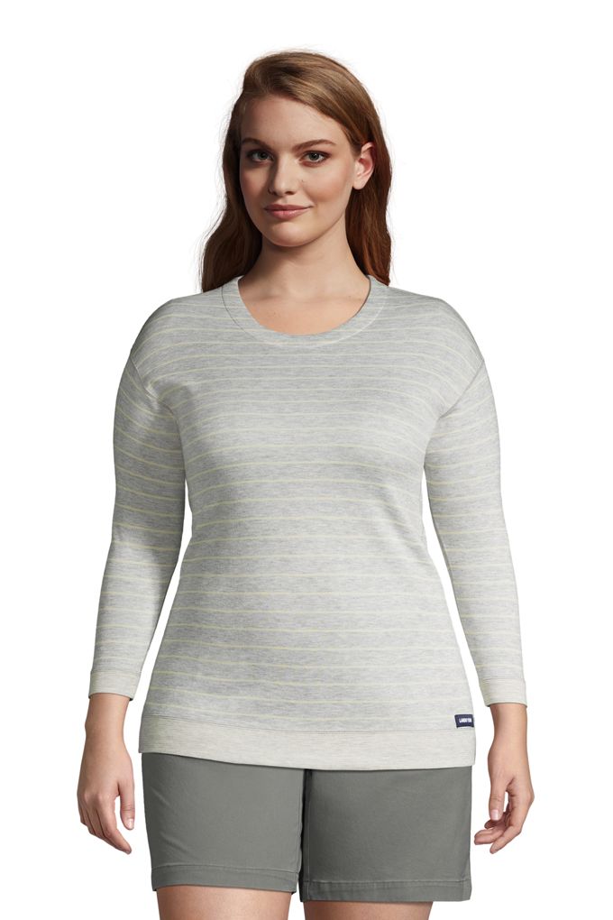 Lands' EndWomen's Plus Size Reversible 3/4 Sleeve Top - Lands' End ...